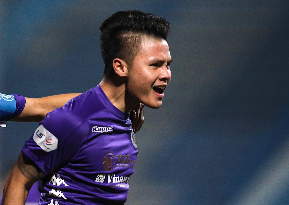 Hà Nội FC trở lại mạnh mẽ, vô địch V-League 2021 là điều được dự báo. (Ảnh: Hiển Nguyễn/Vietnam+) 