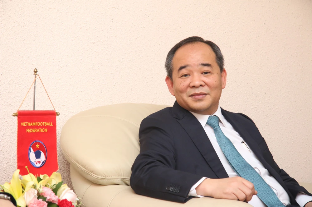 Chủ tịch Liên đoàn bóng đá Việt Nam, ông Lê Khánh Hải. (Ảnh: VFF) 