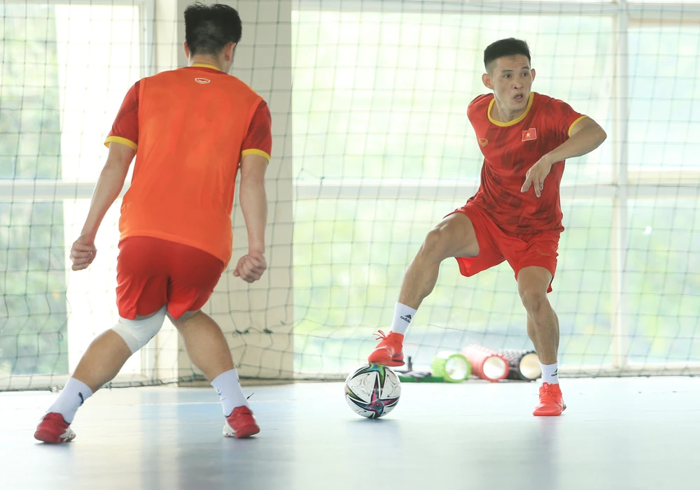 Đội tuyển futsal Việt Nam đặt mục tiêu vào vòng 1/8 tại FIFA Futsal World Cup 2021. (Ảnh: VFF) 