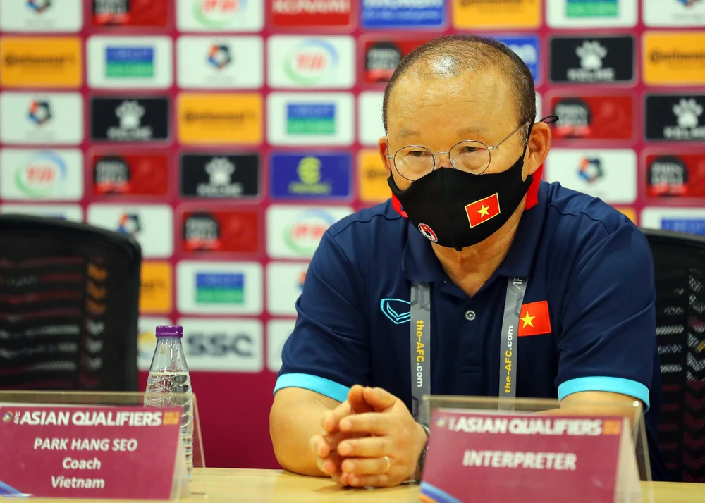 Huấn luyện viên Park Hang-seo cho rằng tuyển Việt Nam đã có thể ghi thêm bàn trước Saudi Arabia. (Ảnh: VFF) 