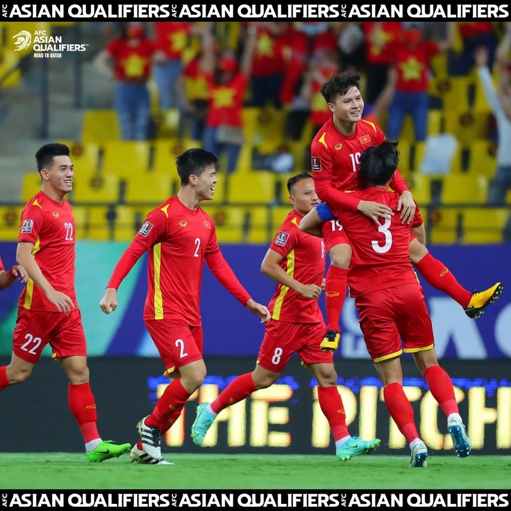 Đội tuyển Việt Nam đối đầu Trung Quốc vào lúc 22 giờ ngày 7/10 tại sân vận động Sharjah ở UAE. (Ảnh: AFC) 
