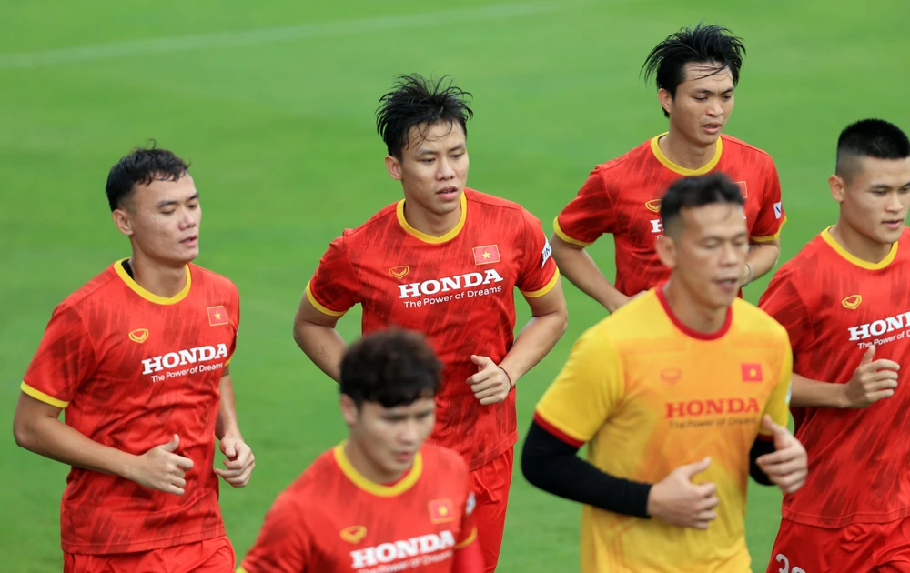 Đội tuyển Việt Nam nằm ở bảng B cùng với Malaysia, Indonesia, Lào và Campuchia ở AFF Cup 2020. (Ảnh: VFF) 