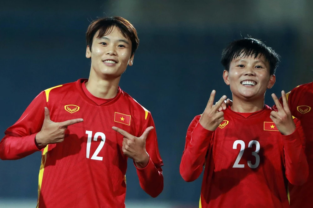 Đội tuyển nữ Việt Nam giành vé dự vòng chung kết Asian Cup 2022. (Ảnh: AFC)