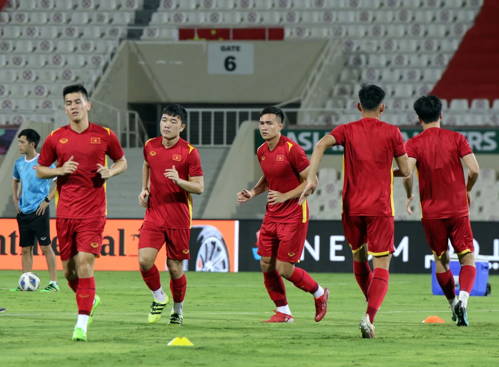 Đội tuyển Việt Nam tự tin giành ít nhất 1 điểm trước Trung Quốc. (Ảnh: VFF) 