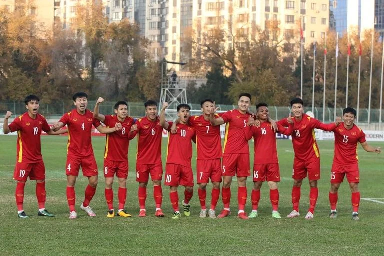 U23 Việt Nam vượt qua vòng loại U23 châu Á 2022 với hai chiến thắng. (Ảnh: VFF) 