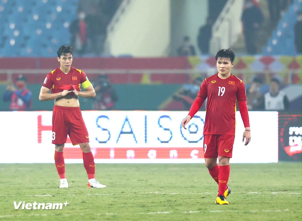 Đội tuyển Việt Nam có chỉ số phạm lỗi cao tại vòng loại thứ ba World Cup 2022. (Ảnh: PV/Vietnam+) 