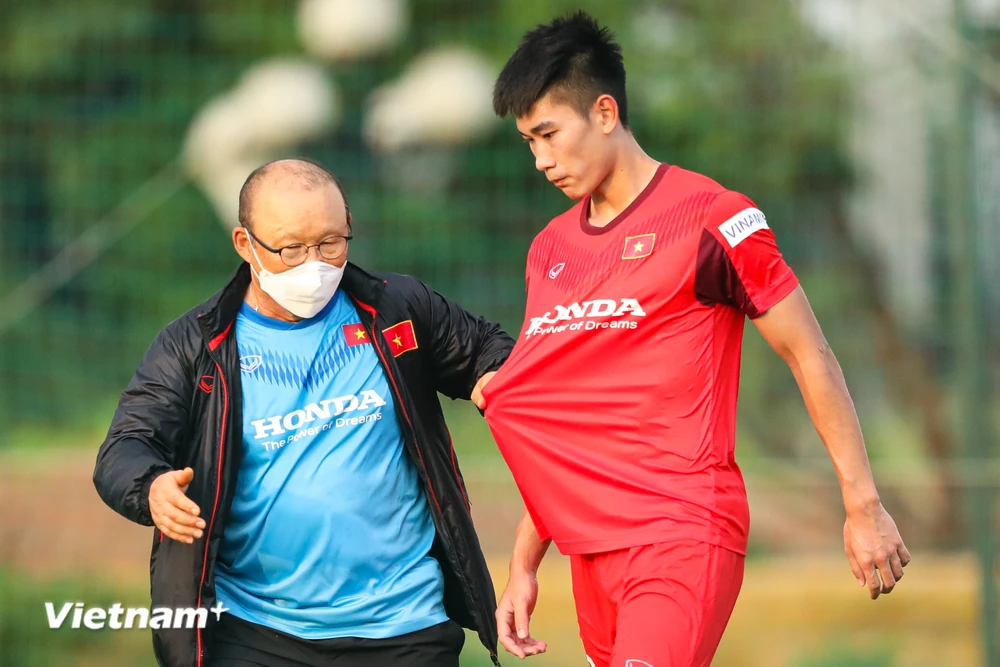 HLV Park Hang-seo sẽ giao nhiệm vụ dẫn dắt U23 Việt Nam tại giải đấu giao hữu U23 Dubai Cup cho một trợ lý. (Ảnh: PV/Vietnam+)
