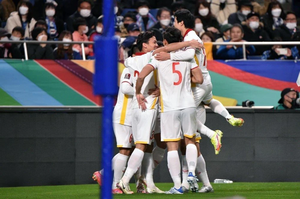 Đội tuyển Việt Nam khép lại vòng loại thứ ba World Cup 2022 bằng trận hòa 1-1 với Nhật Bản. (Ảnh: Getty Images) 