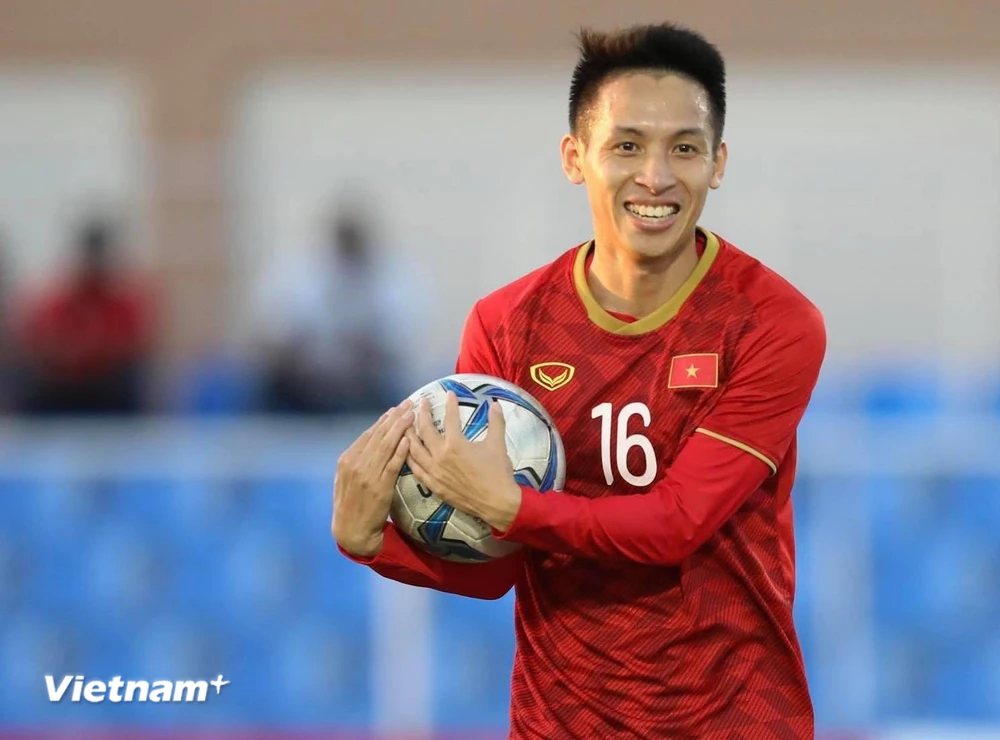 Tiền vệ Hùng Dũng lần thứ hai dự SEA Games cùng U23 Việt Nam. (Ảnh: PV/Vietnam+) 