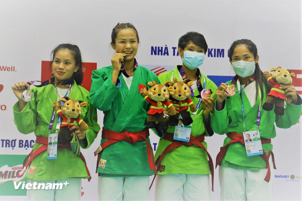Môn kurash thu về tới 4 huy chương vàng trong ngày thi đấu hôm nay (10/5). (Ảnh: PV/Vietnam+)