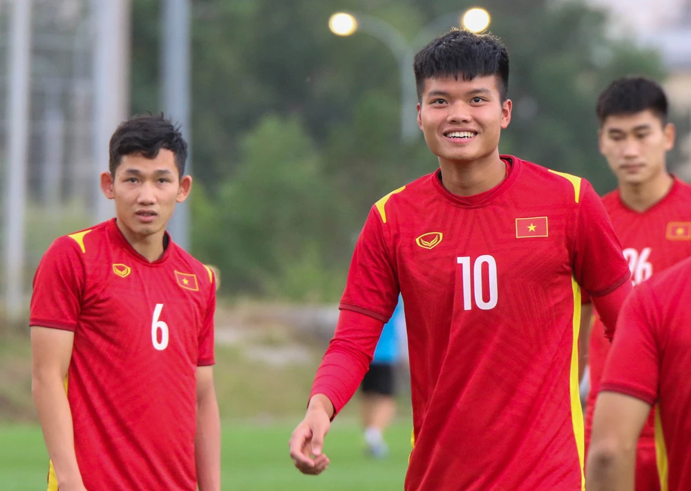 Tiền đạo Nguyễn Văn Tùng đang là một trong hai mũi nhọn nguy hiểm nhất của U23 Việt Nam. (Ảnh: VFF) 