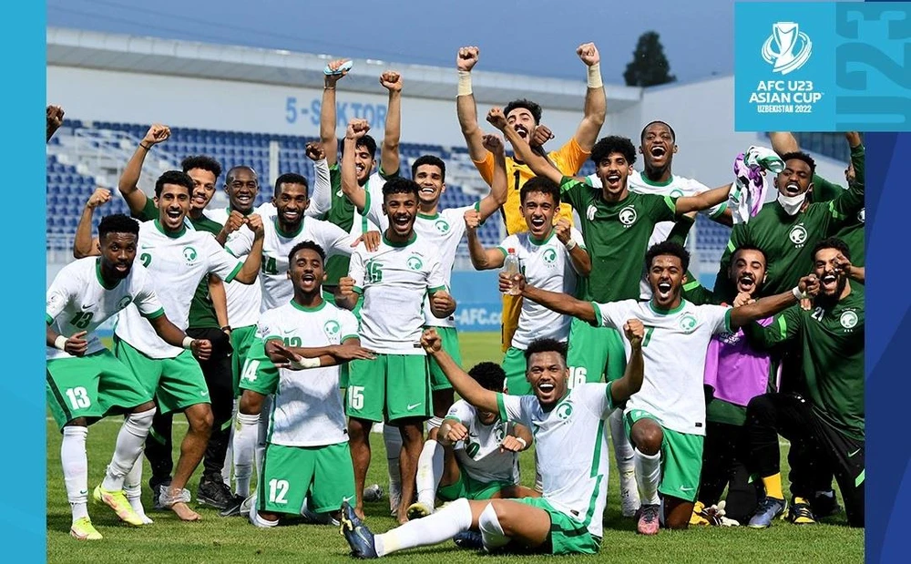 U23 Saudi Arabia được đánh giá cao hơn nhiều U23 Việt Nam ở tứ kết U23 châu Á 2022. (Ảnh: AFC) 