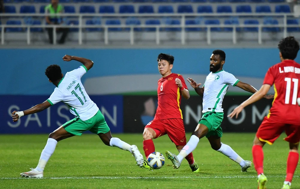 U23 Việt Nam thất bại trước đối thủ mạnh ở tứ kết U23 châu Á 2022. (Ảnh: VFF) 