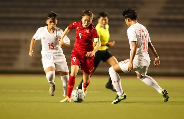 Đội tuyển nữ Việt Nam sáng cửa vào chung kết AFF Cup nữ 2022. (Ảnh: VFF) 
