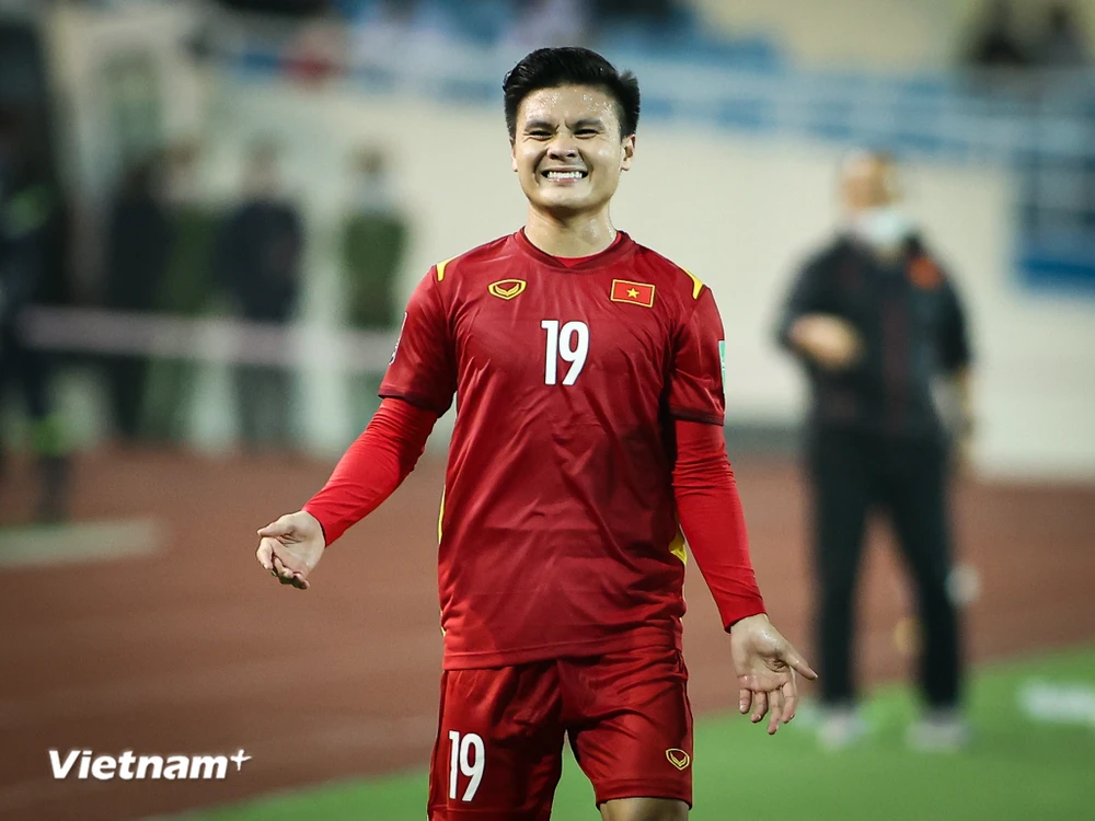 Tiền vệ Quang Hải bỏ ngỏ khả năng dự AFF Cup 2022. (Ảnh: PV/Vietnam+) 
