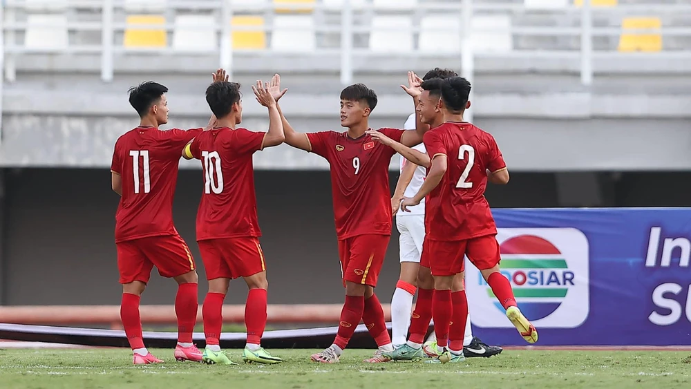 U20 Việt Nam mở màn Vòng loại U20 châu Á 2023 thuận lợi. (Ảnh: AFC) 