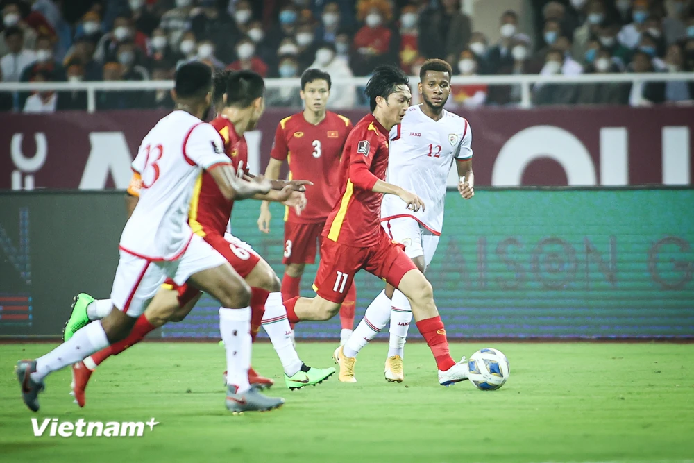 Đội tuyển Việt Nam hướng đến mục tiêu vô địch AFF Cup 2022. (Ảnh: PV/Vietnam+) 