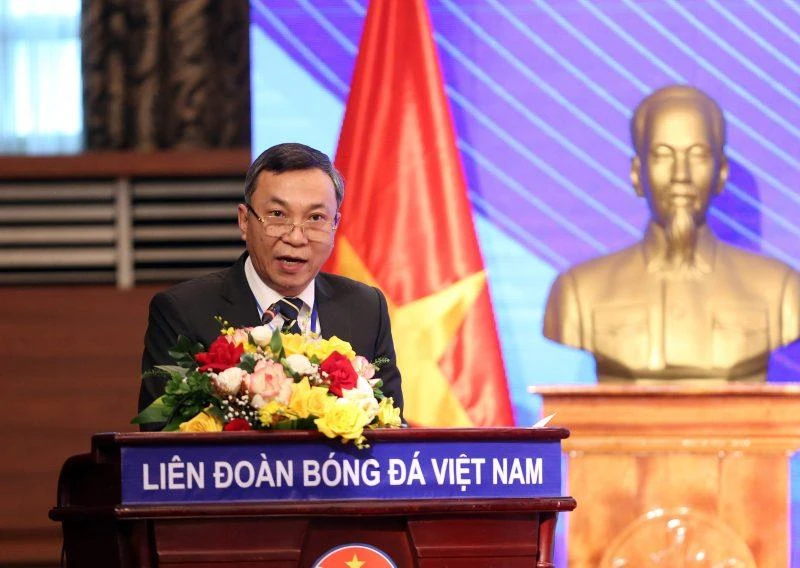 Ông Trần Quốc Tuấn trúng cử vị trí Chủ tịch VFF giai đoạn 2022-2026. (Ảnh: VFF) 
