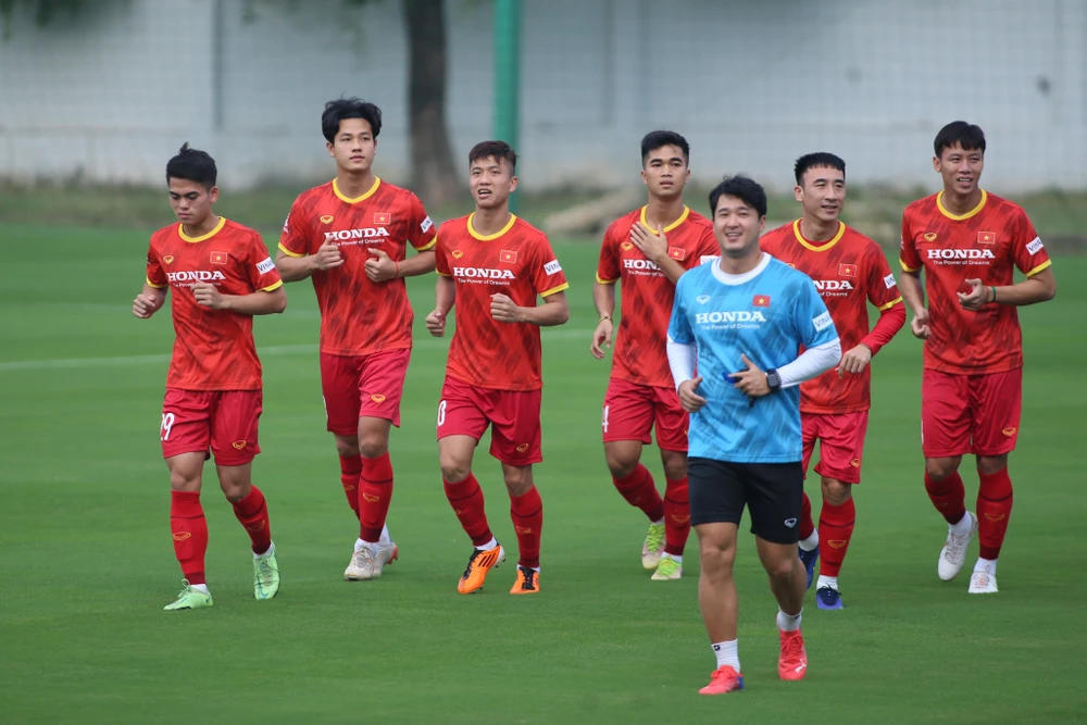 Đội tuyển Việt Nam sẵn sàng chinh phục AFF Cup 2022 với mục tiêu vô địch. (Ảnh: PV/Vietnam+) 