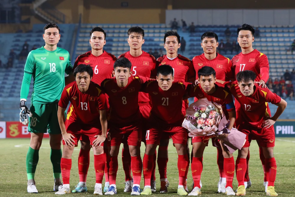 Đội tuyển Việt Nam đặt mục tiêu vô địch AFF Cup 2022 nhằm khép lại năm 2022 thành công. (Ảnh: PV/Vietnam+) 