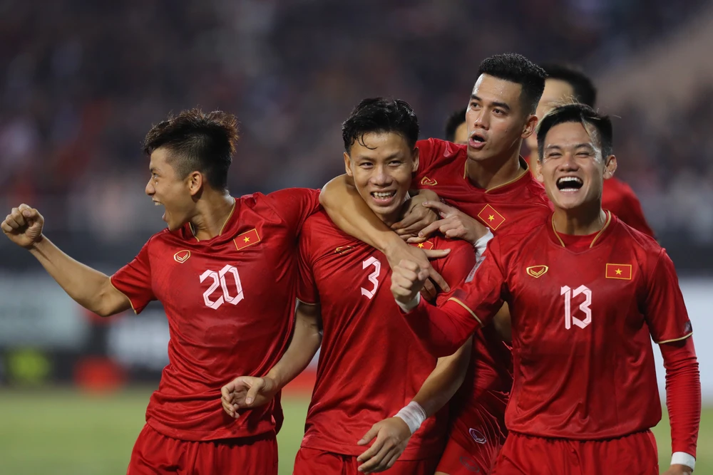 Đội tuyển Việt Nam tự tin thắng Singapore trên sân khách vào tối nay (30/12). (Ảnh: PV/Vietnam+) 