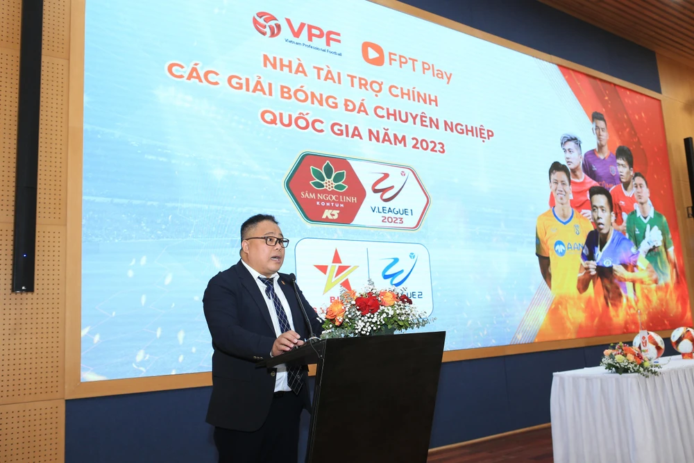 VPF mong muốn đàm phán thành công với câu lạc bộ Hoàng Anh Gia Lai trong vấn đề xung đột quyền lợi tài trợ. (Ảnh: CTV/Vietnam+) 