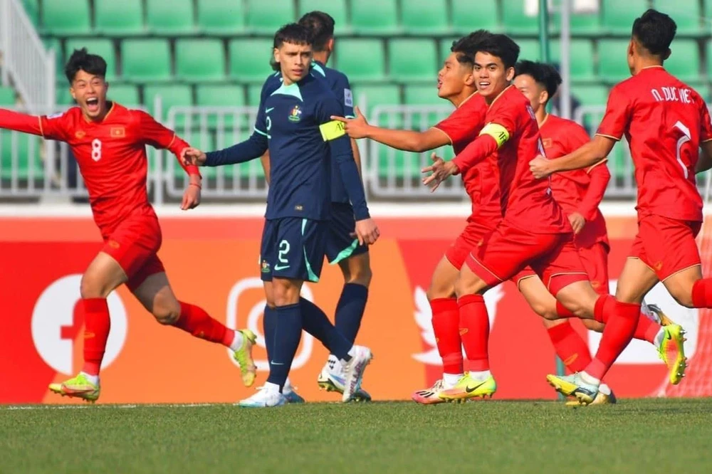 U20 Việt Nam chiến thắng đối thủ U20 Australia tại U20 châu Á 2023. (Ảnh: AFC) 