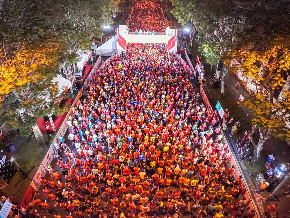 Giải Marathon Quốc tế Thành phố Hồ Chí Minh mùa thứ 6 tham dự 1.500 vận động viên tham gia. (Ảnh: PV/Vietnam+)