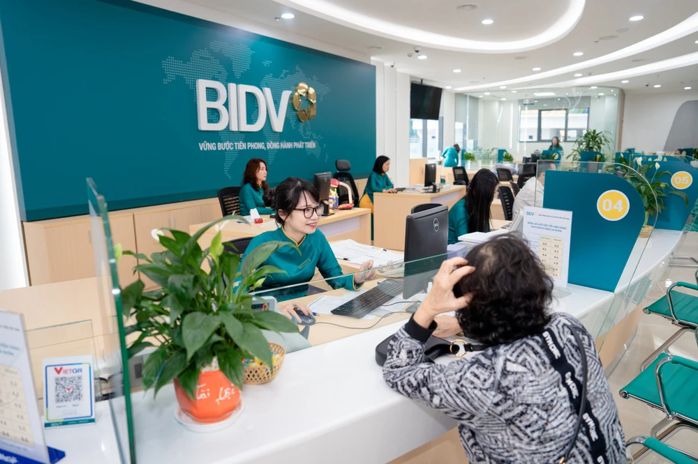 BIDV liên tiếp giảm lãi huy động trong vòng 3 ngày. (Ảnh: PV/Vietnam+)