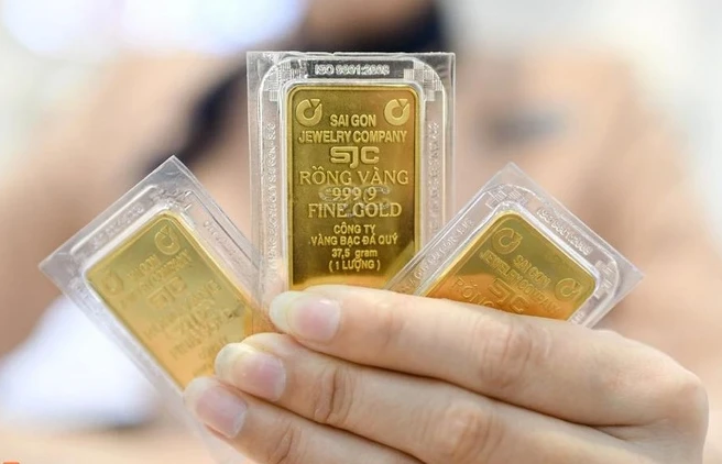 Ngày 21/5 tiếp tục đấu thầu vàng miếng với giá tham chiếu 88,6 triệu đồng. (Ảnh: Vietnam+)