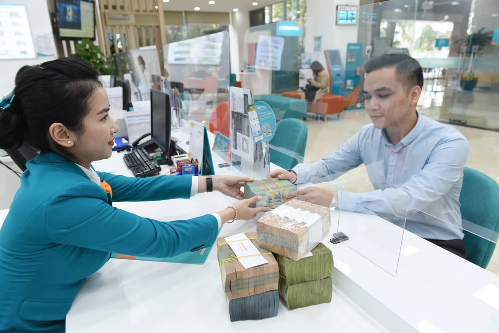 Ngân hàng thương mại cổ phần dồn dập tăng lãi suất huy động. (Ảnh: Vietnam+)