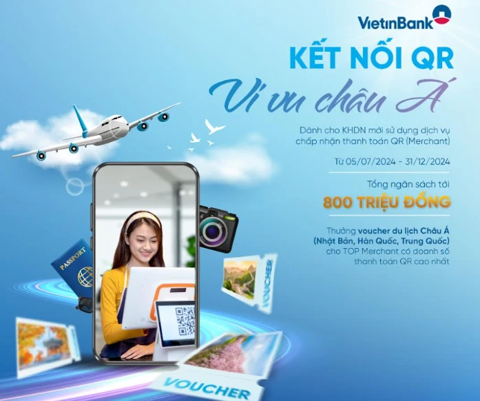 VietinBank “tung” ưu đãi thúc đẩy doanh nghiệp kết nối dịch vụ thanh toán QR. (Ảnh: Vietnam+)