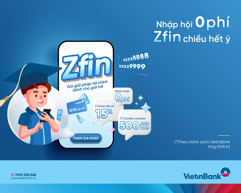 Gói ZFin của VietinBank, bí kíp giúp Gen Z quản lý tài chính cá nhân. (Ảnh: Vietnam+)