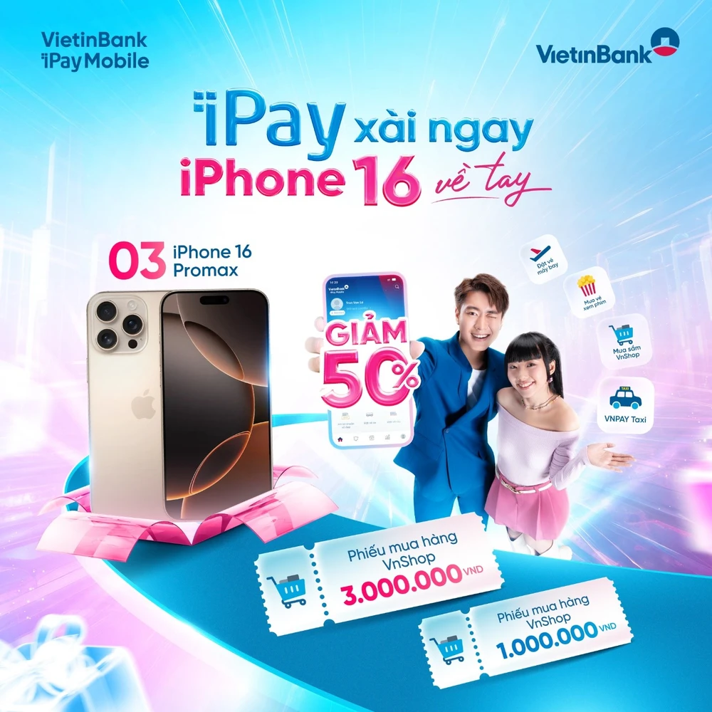 Bùng nổ chương trình ưu đãi “iPay xài ngay – iPhone 16 về tay” từ 2/12/2024 đến hết 23/2/2025 