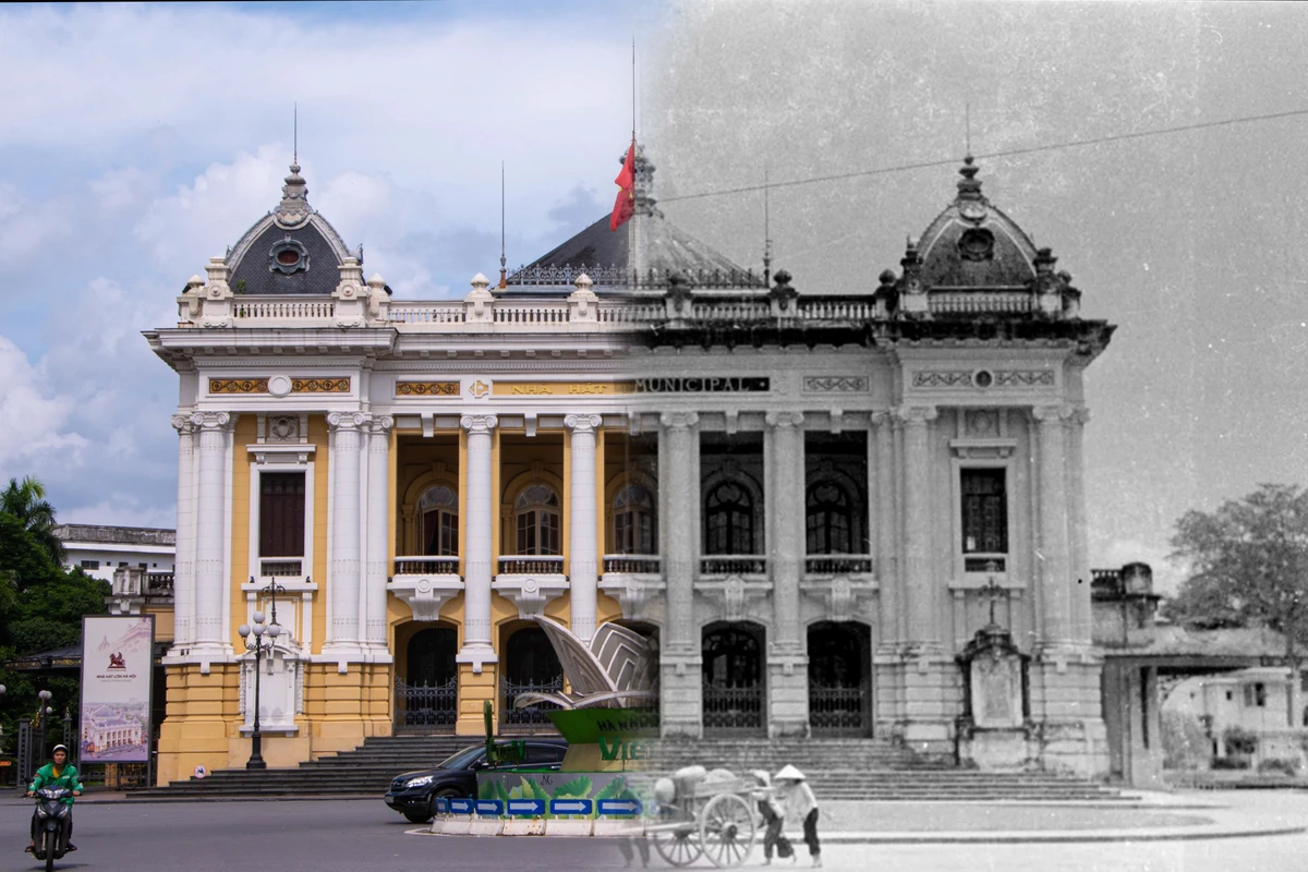 Nhà hát Lớn Hà Nội có tên ban đầu là Nhà hát Thành phố (Théatre municipal). Công trình này được Pháp khởi công xây dựng năm 1901 và hoàn thành năm 1911 trên phố Paul Bert. Được xây dựng theo mẫu nhà hát Opéra Ganier ở Paris nhưng với quy mô nhỏ hơn và những vật liệu phù hợp với điều kiện khí hậu địa phương. Ngày nay nhà hát Lớn Hà Nội tọa lạc tại số 1 phố Tràng Tiền, phường Tràng Tiền, quận Hoàn Kiếm, thành phố Hà Nội.