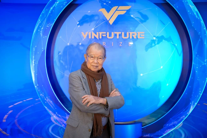 Giáo sư - Tiến sỹ Võ Tòng Xuân tham dự VinFuture 2023 với tư cách khách mời. Ảnh: VinFuture