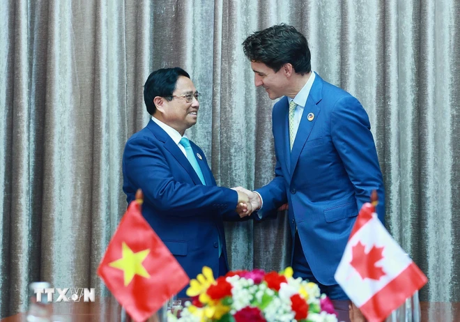 Pham Minh Chinh 총리, Justin Trudeau 캐나다 총리와 회담 - Vietnam.vn