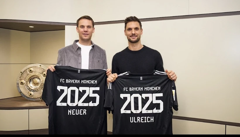 Cặp đôi Manuel Neuer và Sven Ulreich chính thức gia hạn hợp đồng với FC Bayern tới năm 2025.(Nguồn: FCB)