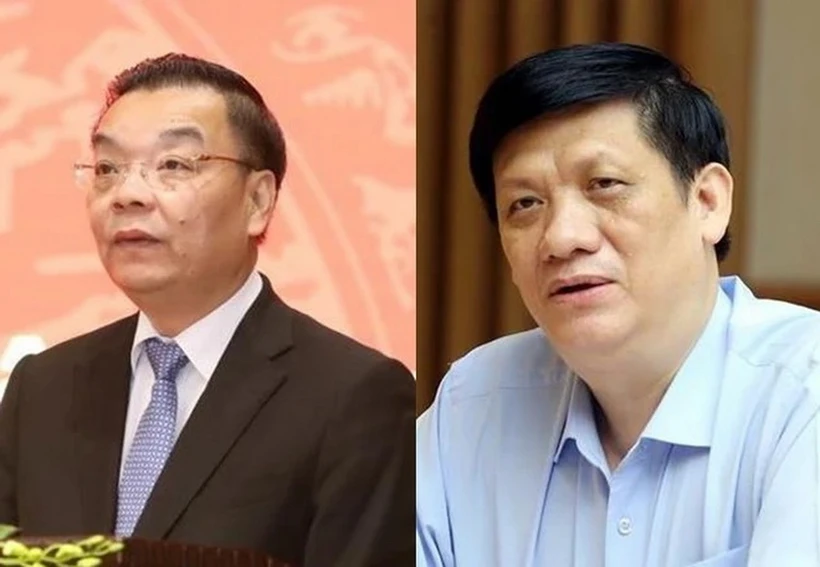 Ông Chu Ngọc Anh (trái) và ông Nguyễn Thanh Long. (Nguồn: TTXVN)