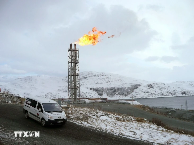 Cơ sở khai thác khí đốt tự nhiên hóa lỏng tại đảo Melkoeya, Na Uy. (Ảnh: AFP/TTXVN)