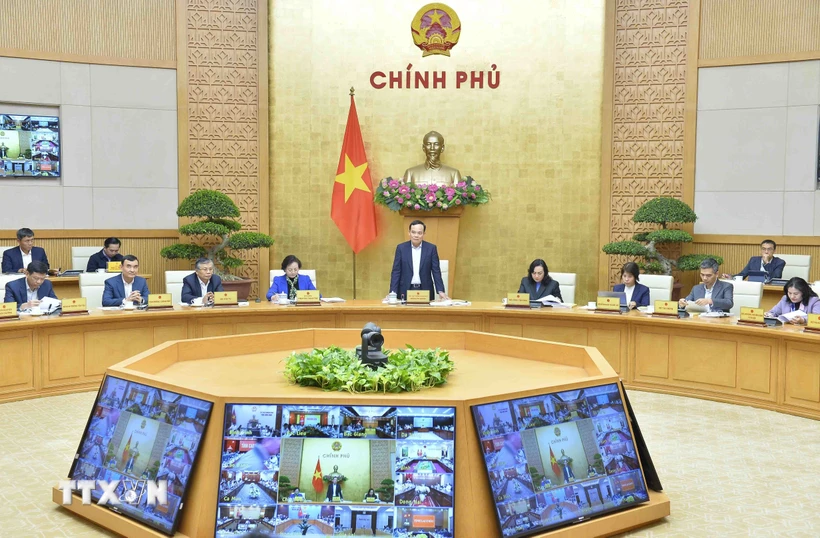 Phó thủ tướng Trần Lưu Quang phát biểu chỉ đạo tại hội nghị. (Ảnh: Minh Đức/TTXVN)