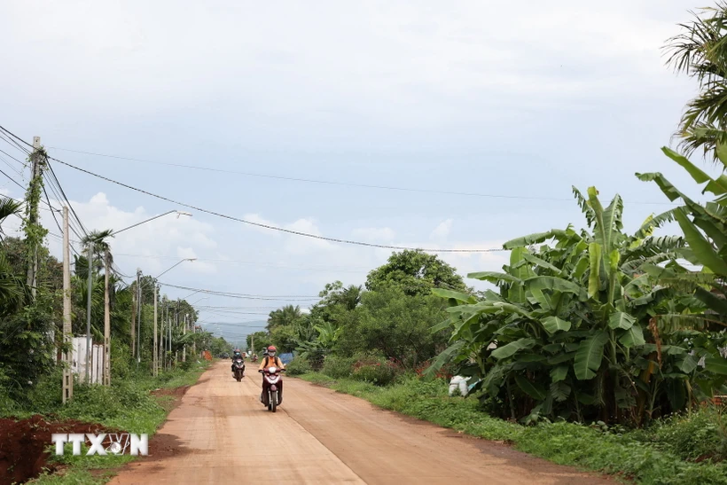 Cuộc sống thường ngày của người dân xã Ea Ninh, huyện Cư Kuin, tỉnh Đắk Lắk. (Ảnh: Tuấn Anh/TTXVN)