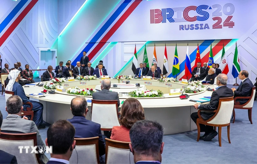 Toàn cảnh Hội nghị Cấp cao Nhóm BRICS ở Kazan, Nga, ngày 23/10/2024. Ảnh: ANI/TTXVN