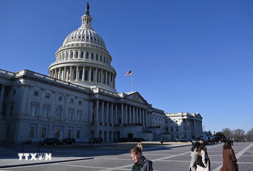 Tòa nhà Quốc hội Mỹ tại Washington, DC. Ảnh: AFP/TTXVN