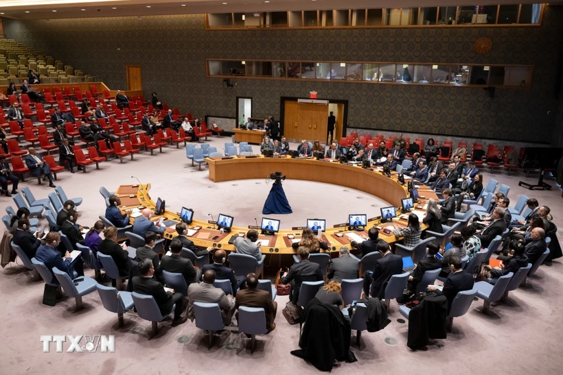 Toàn cảnh cuộc họp Hội đồng Bảo an Liên hợp quốc ở New York, Mỹ. (Ảnh: THX/TTXVN)