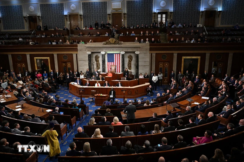 Toàn cảnh một phiên họp Hạ viện Mỹ ở Washington, DC. Ảnh: AFP/TTXVN