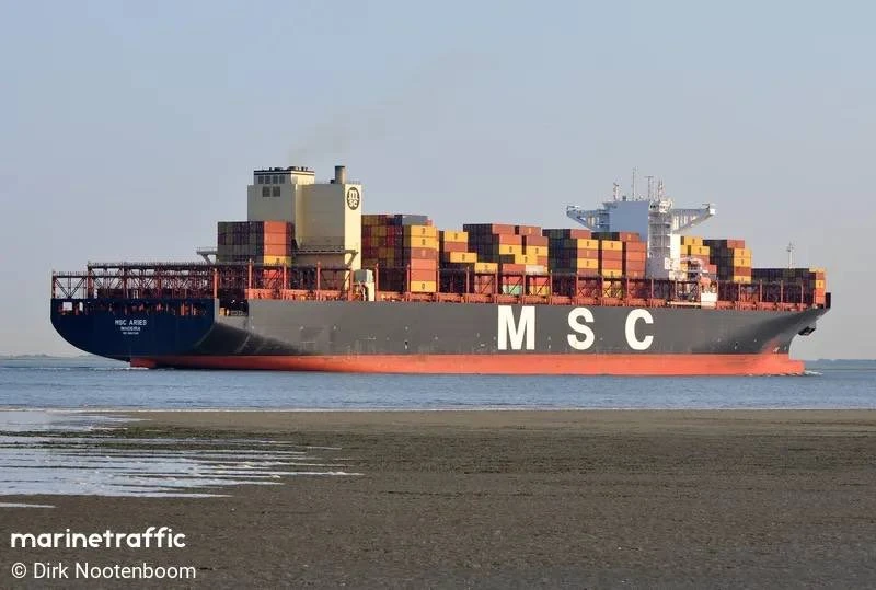 Tàu container mang tên 'MCS Aries'. (Nguồn: MarineTraffic)
