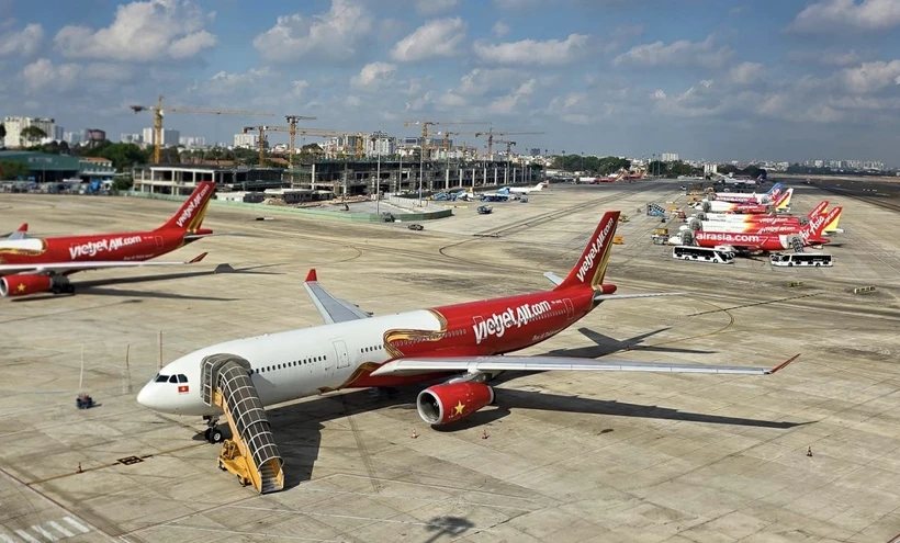 Trong quý 1/2024, Vietjet mở mới 15 đường bay, nâng tổng số đường bay của hãng lên 140 (Ảnh: Quang Nguyễn/Vietnam+) 