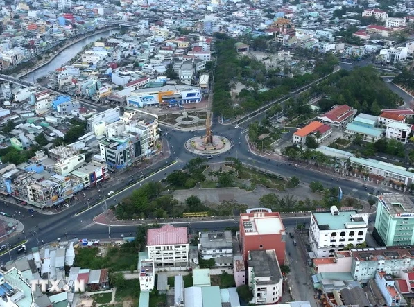 Trung tâm tỉnh lỵ Cà Mau. (Ảnh: Duy Khương/TTXVN) 