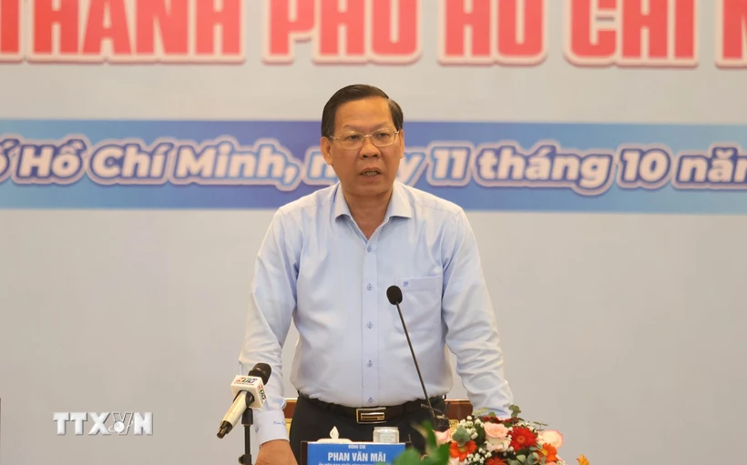 Ông Phan Văn Mãi, Chủ tịch Ury ban Nhân dân Thành phố Hồ Chí Minh. Ảnh: Đinh Hằng/TTXVN) 